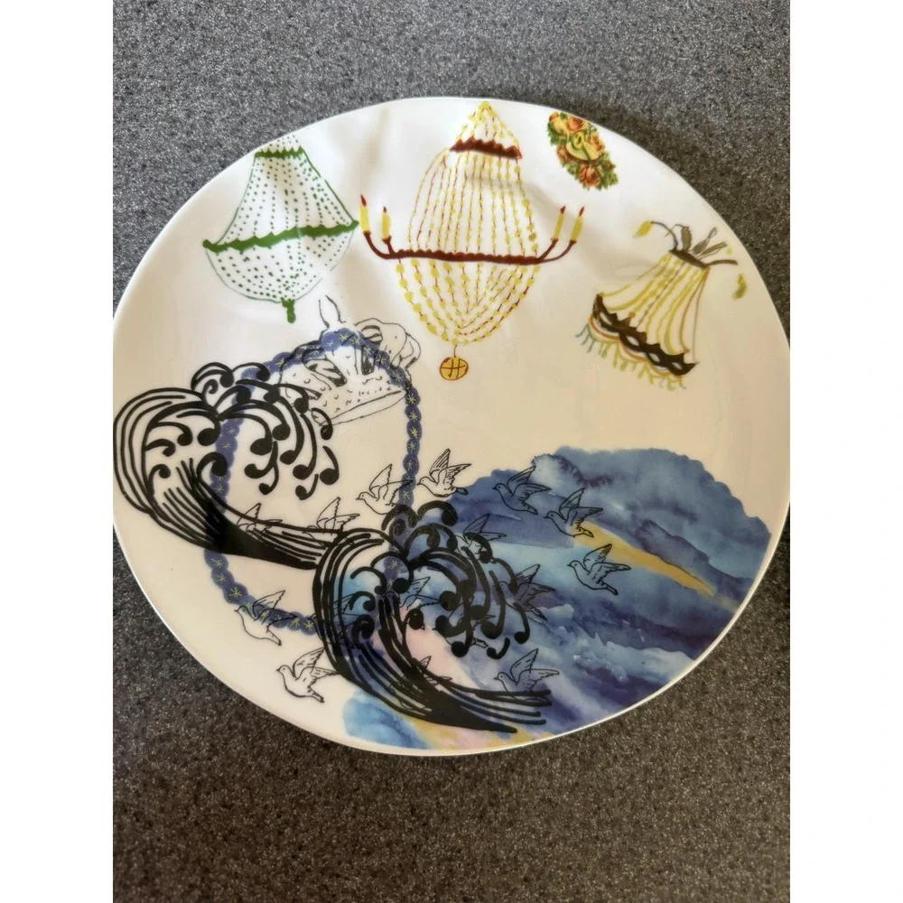 Anthropologie Rebekah Maysles Topography Salad Plates Set of 2 Discontinued